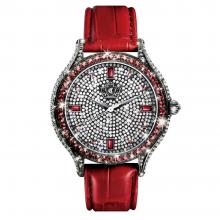 潮流全新NEW现货Chouette腕表圣诞红水钻女手表